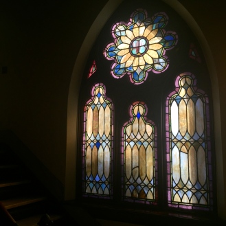 Warmed by the stained glass at church. So soothing.
